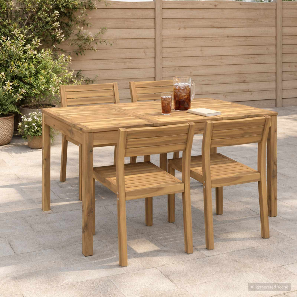 Sodo vakarienės stalas Balta 147 x 88,5 x 75 cm