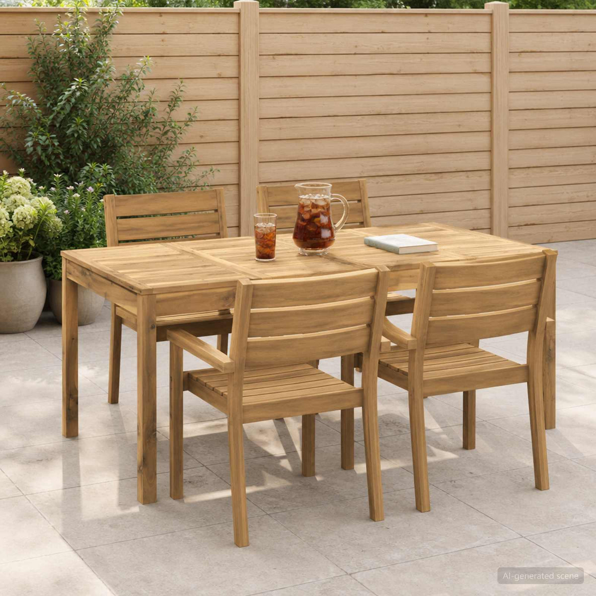 Sodo vakarienės stalas Balta 180 x 88,5 x 75 cm