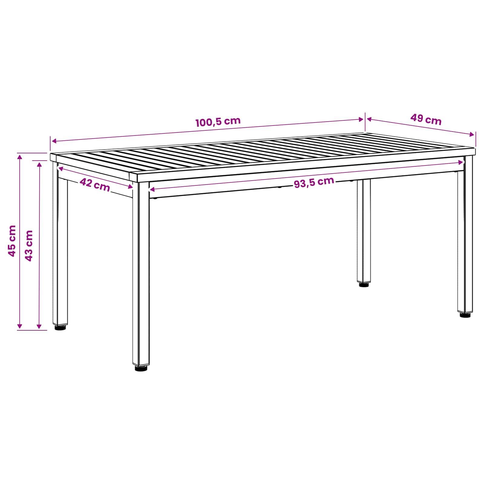 Kavos staliukas Balta ir juoda 50 x 100,5 x 45 cm
