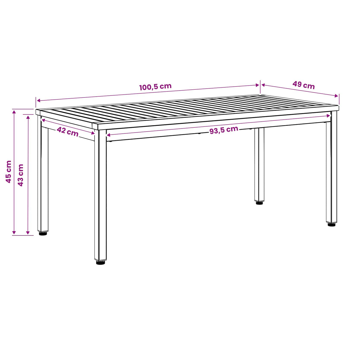 Kavos staliukas Balta ir juoda 50 x 100,5 x 45 cm