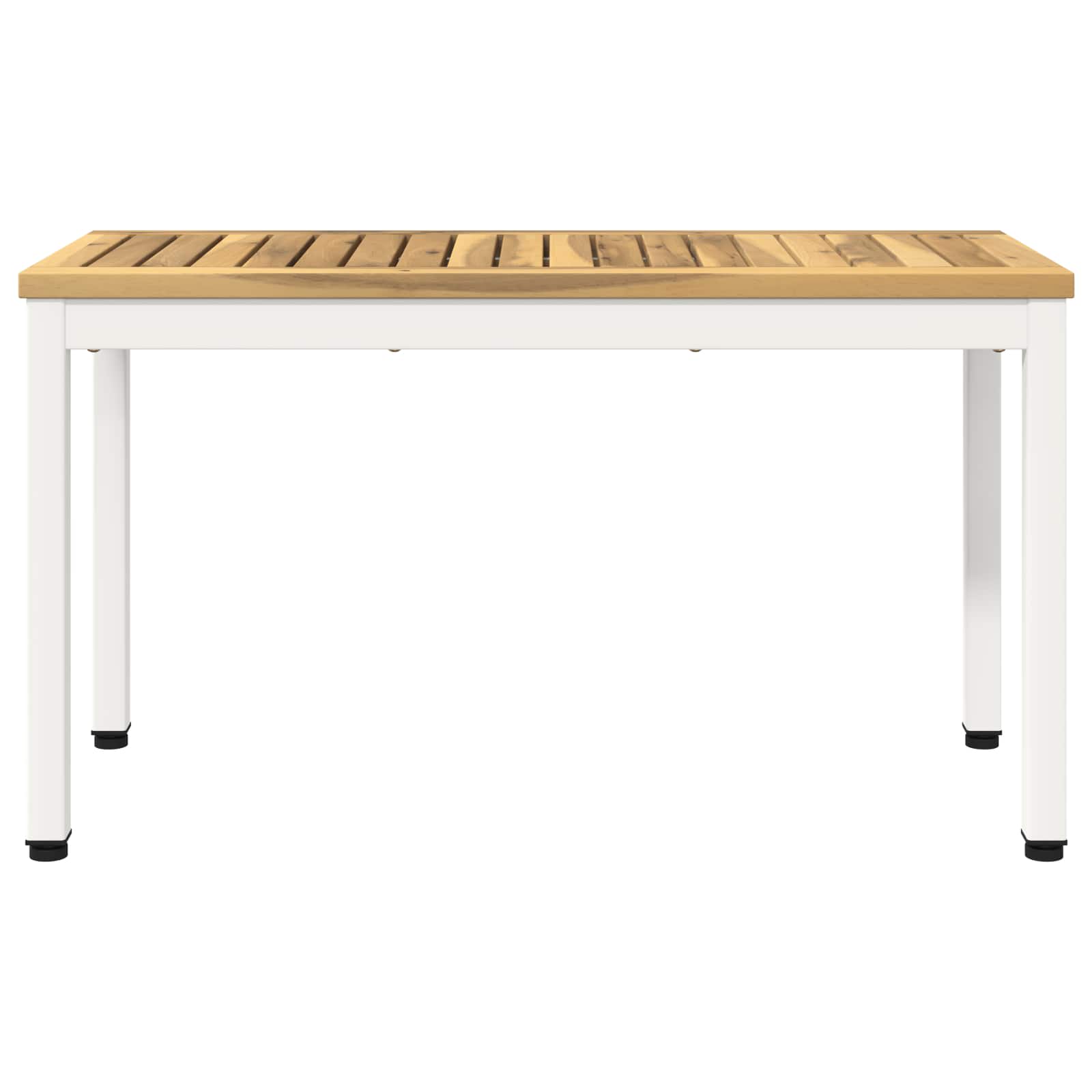 Sodo suolas 80,5 x 35 x 45 cm Kietos akacijos mediena Balta