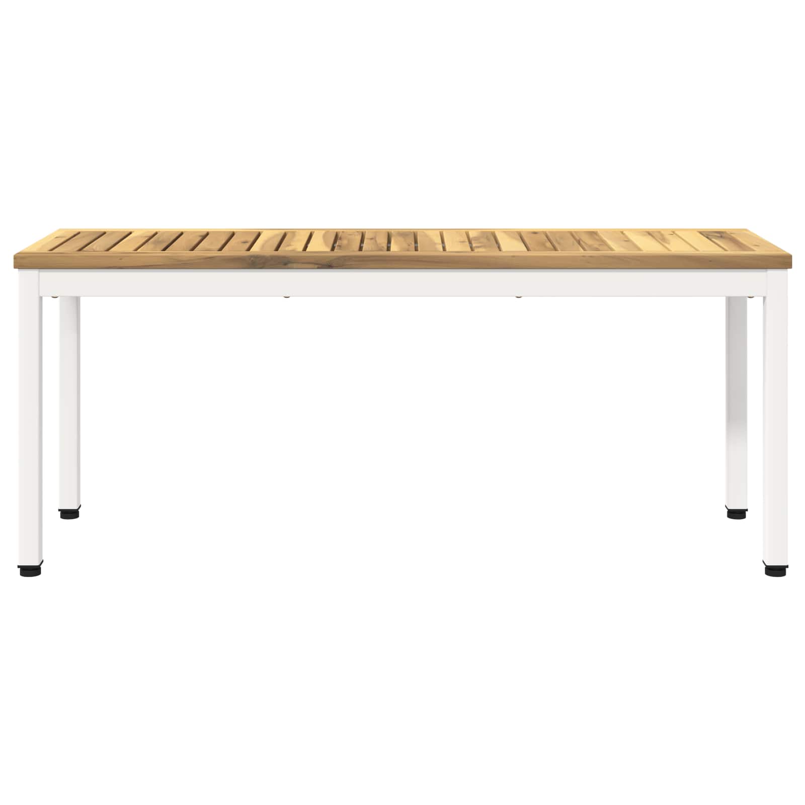 Sodo suolas 108,5 x 35 x 45 cm Kietos akacijos mediena Balta