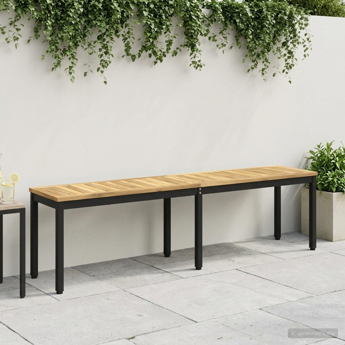 Sodo suolas 161 x 35 x 45 cm Kietos akacijos mediena