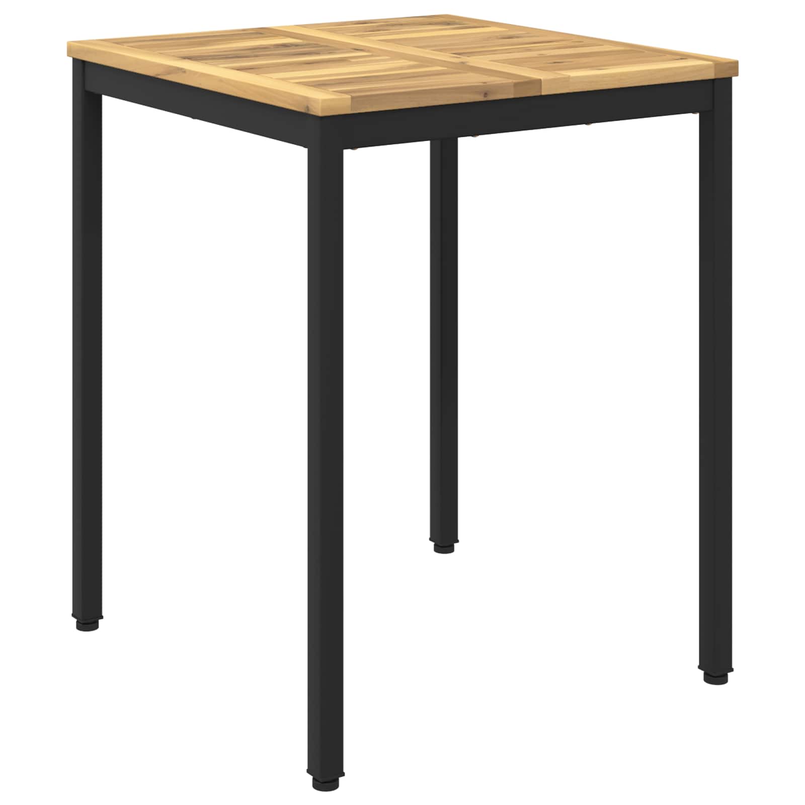 Sodo vakarienės stalas Balta ir juoda 60 x 60,5 x 75 cm