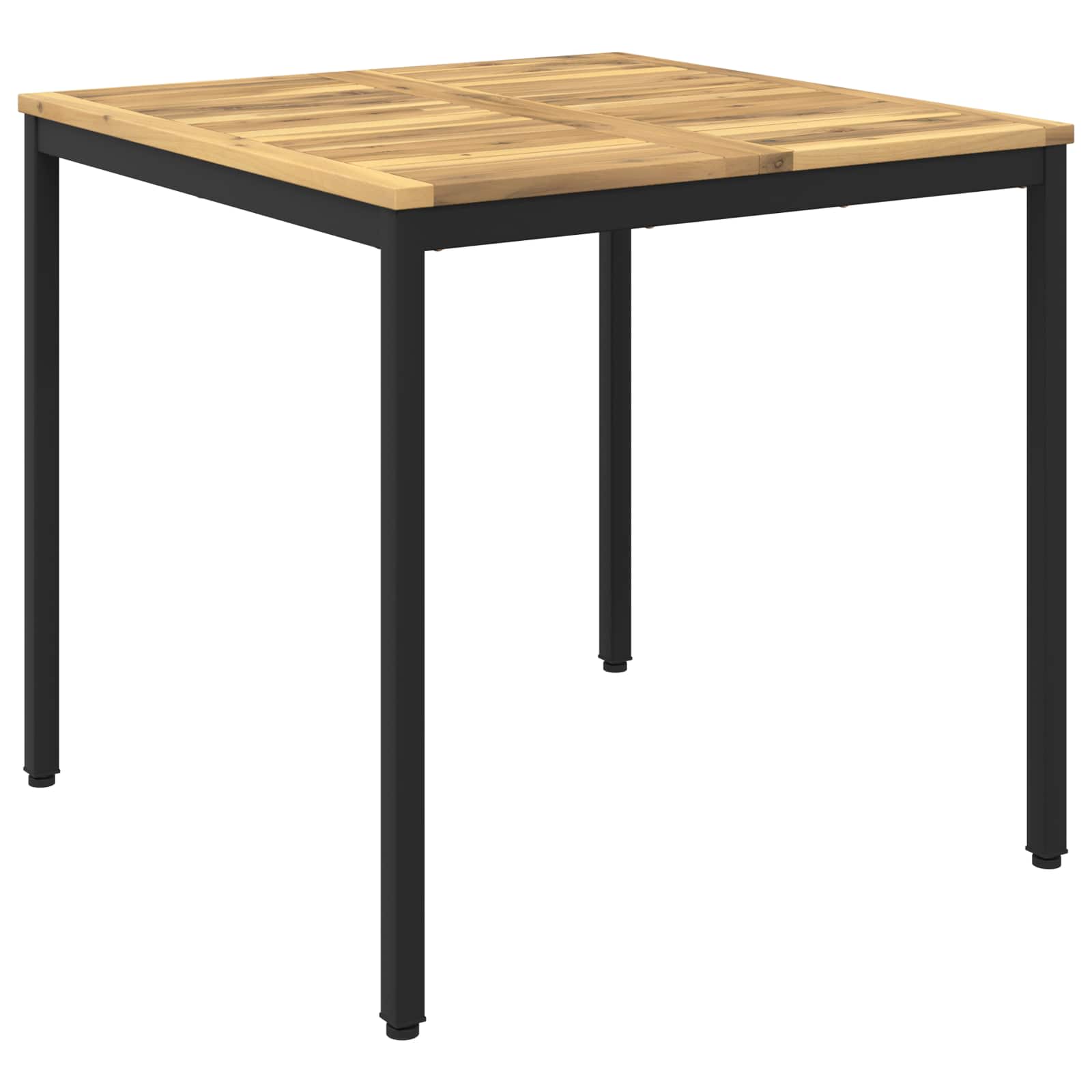 Sodo vakarienės stalas Balta ir juoda 80 x 80,5 x 75 cm