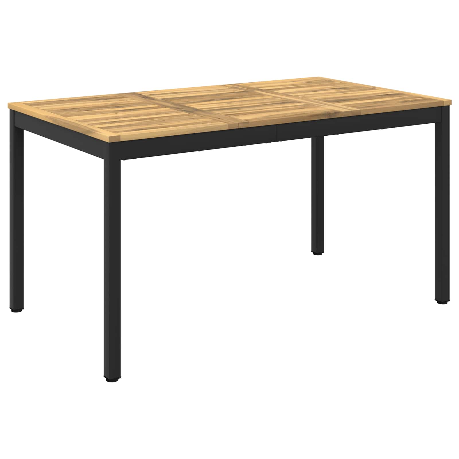 Sodo vakarienės stalas Balta ir juoda 141 x 80,5 x 75 cm