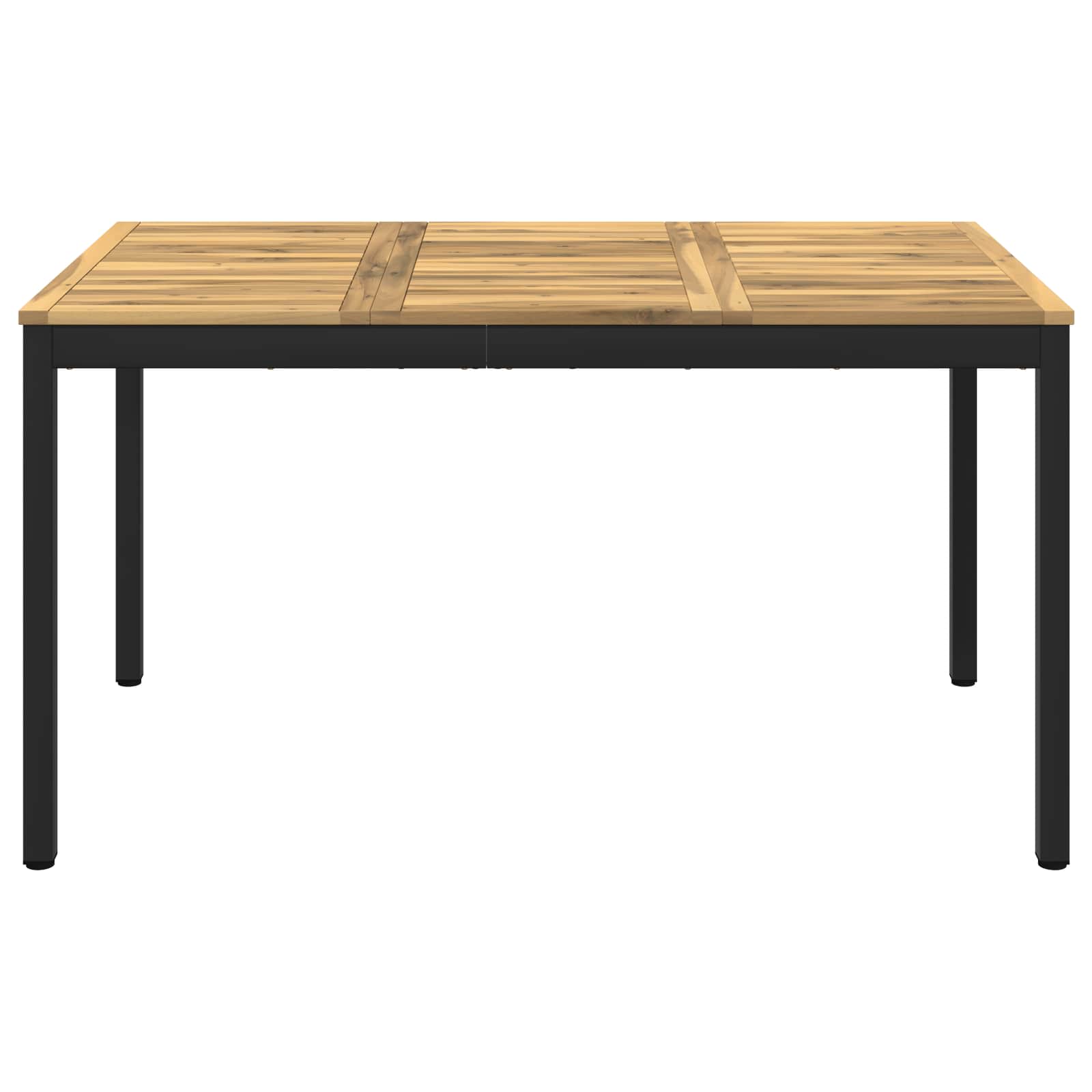 Sodo vakarienės stalas Balta ir juoda 141 x 80,5 x 75 cm