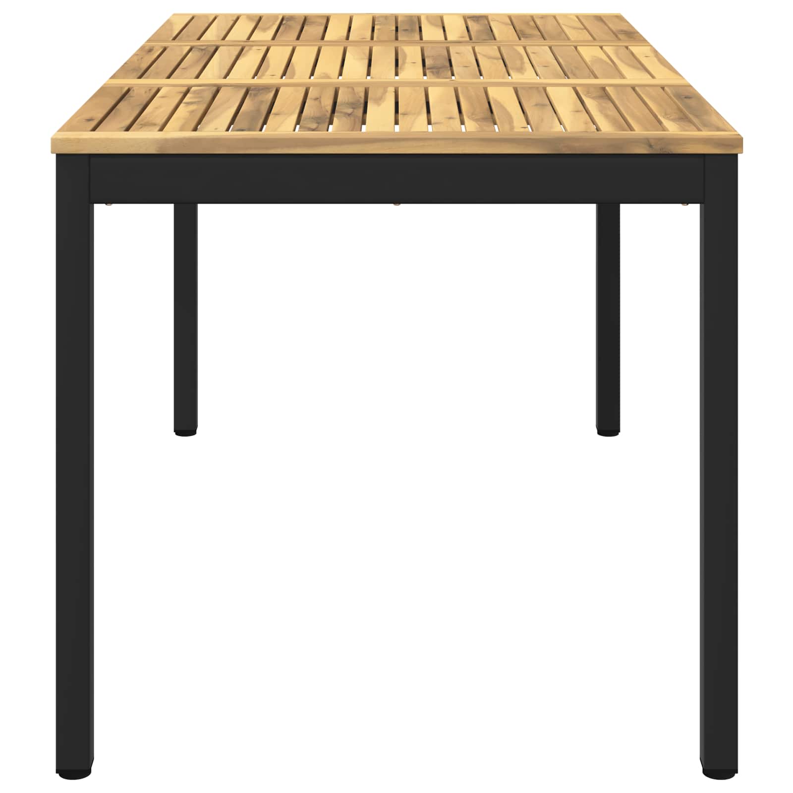 Sodo vakarienės stalas Balta ir juoda 141 x 80,5 x 75 cm