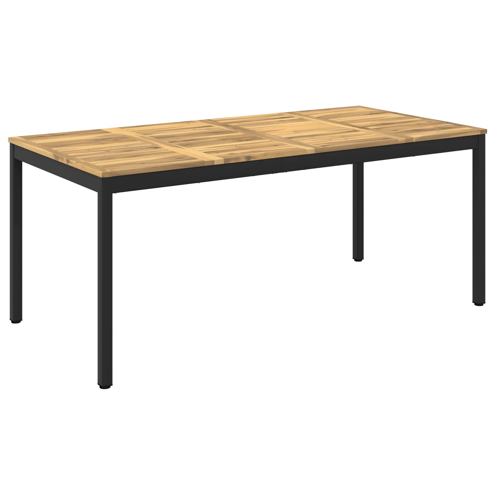 Sodo vakarienės stalas Balta ir juoda 147 x 88,5 x 75 cm
