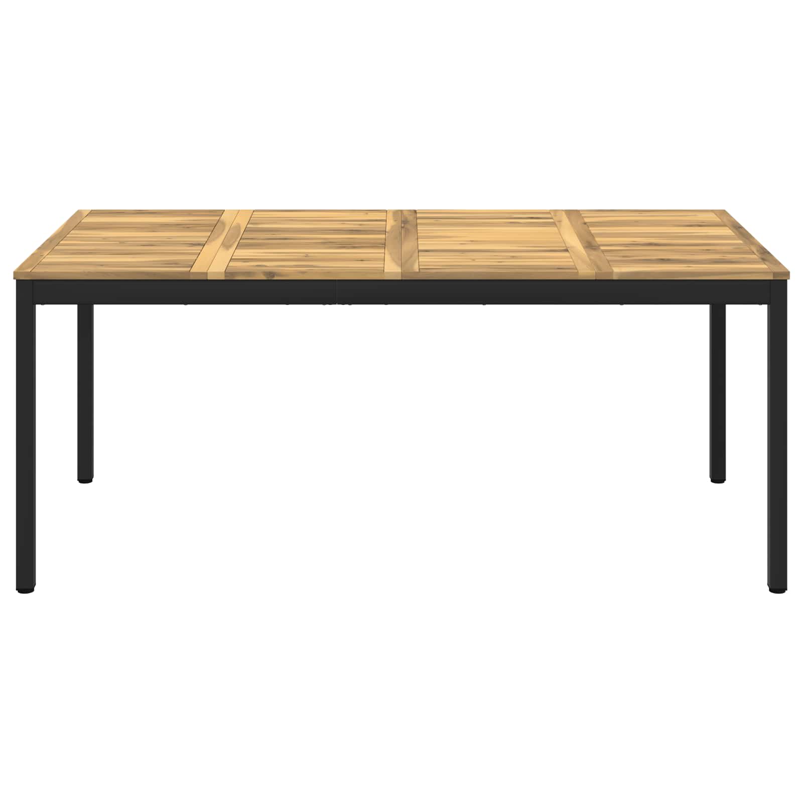 Sodo vakarienės stalas Balta ir juoda 147 x 88,5 x 75 cm