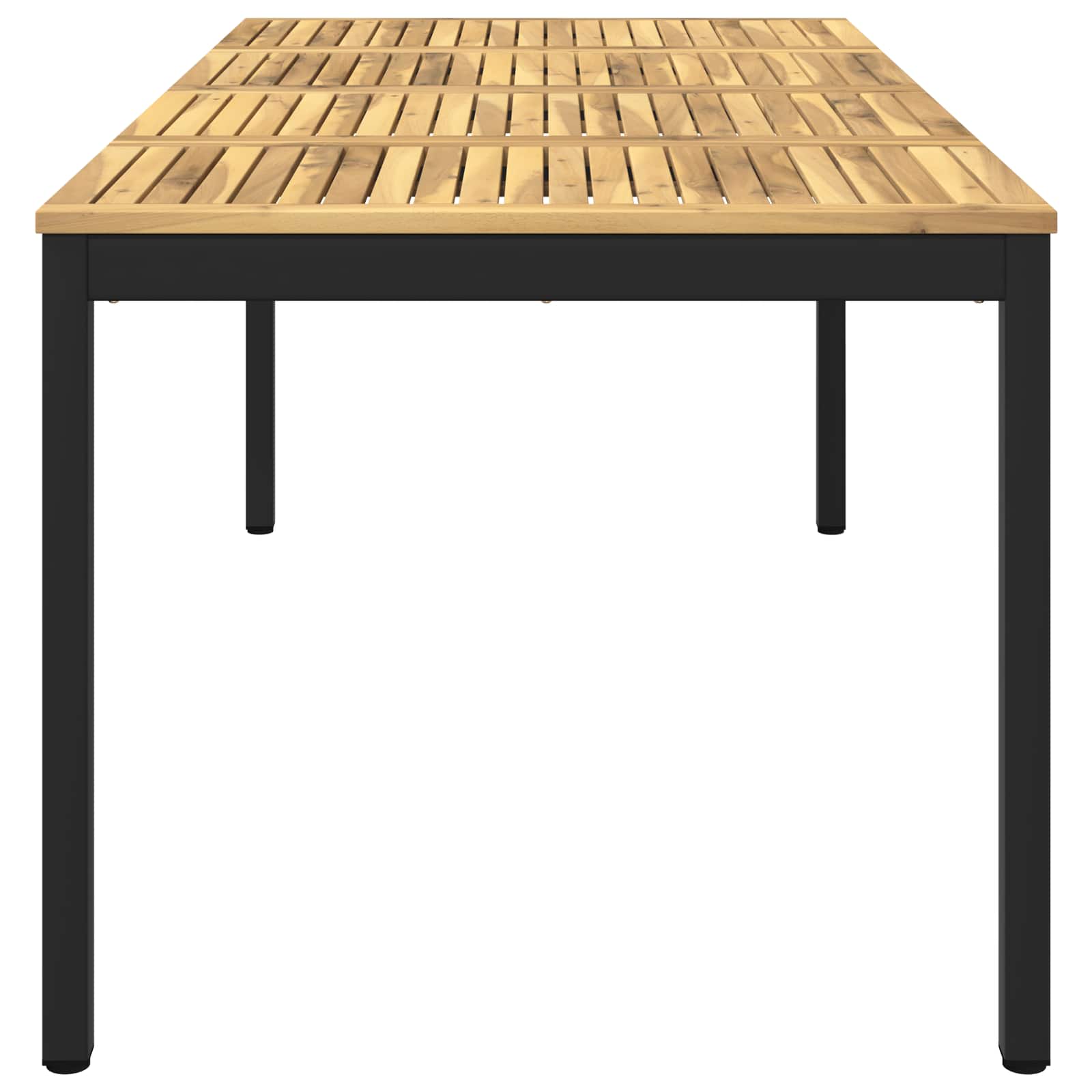 Sodo vakarienės stalas Balta ir juoda 147 x 88,5 x 75 cm