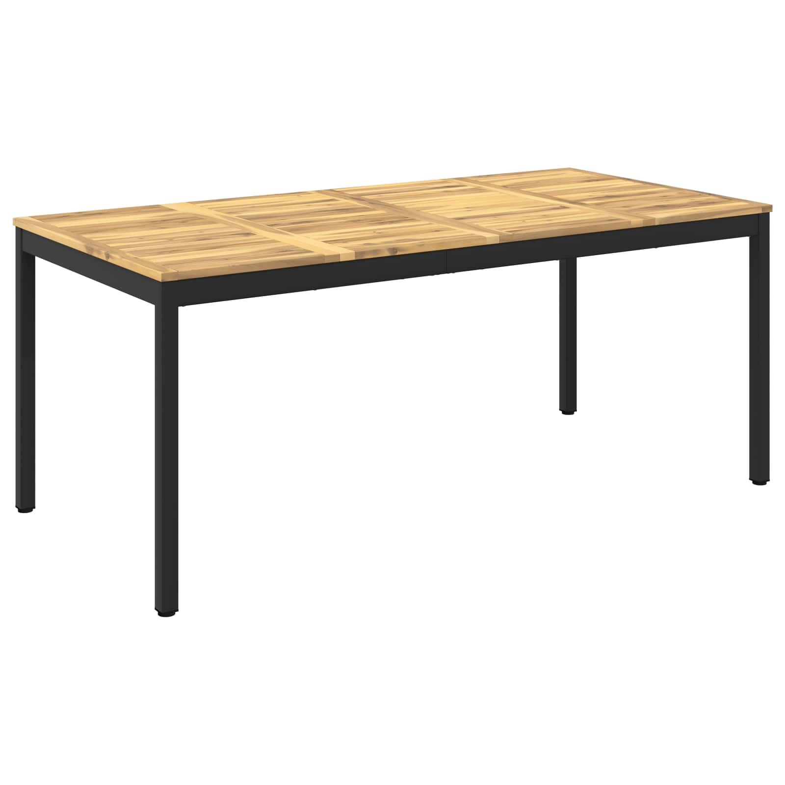 Sodo vakarienės stalas Balta ir juoda 180 x 88,5 x 75 cm