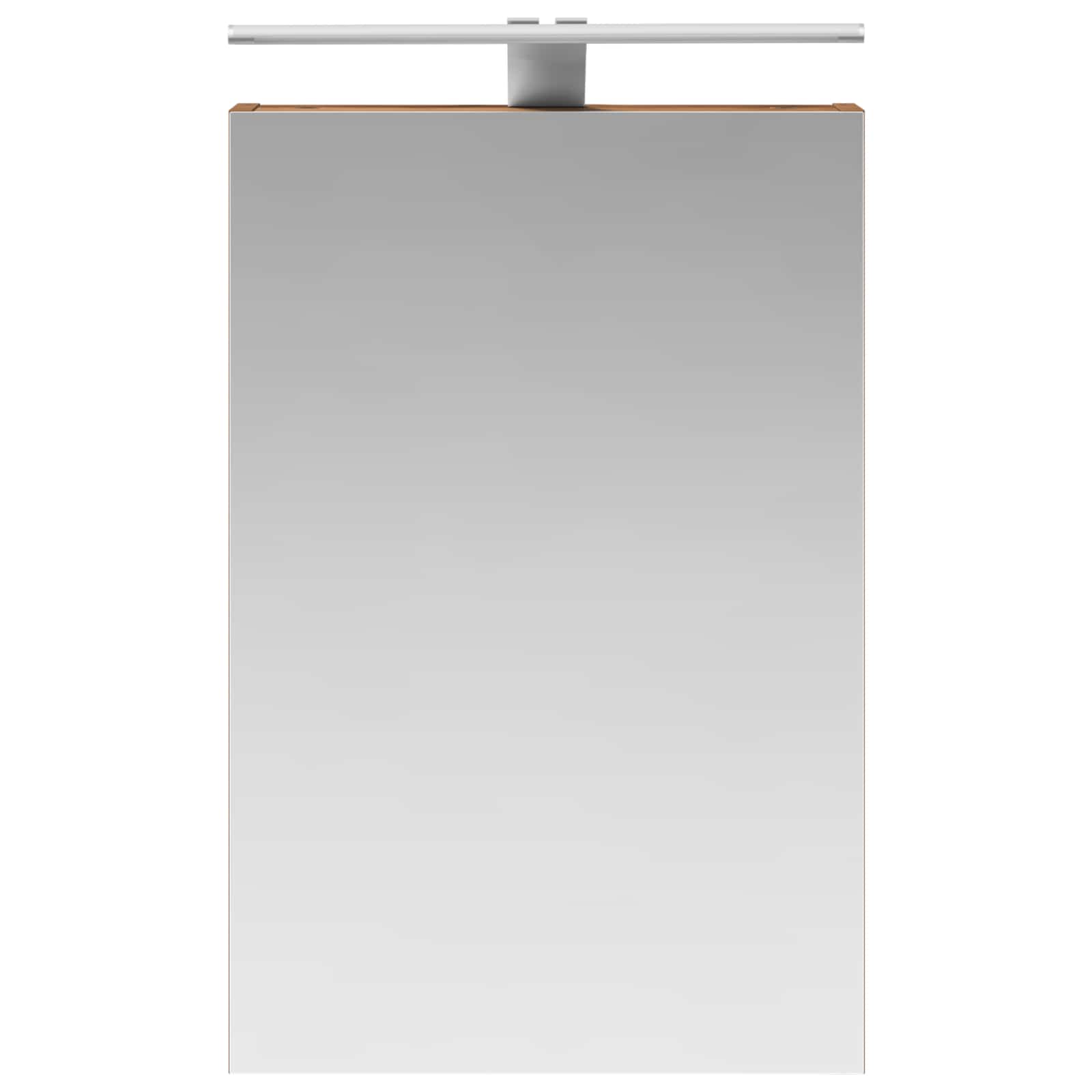 Vannas istabas spoguļskapītis, nolietota koka izskats, 40 x 10,5 x 60,5 cm