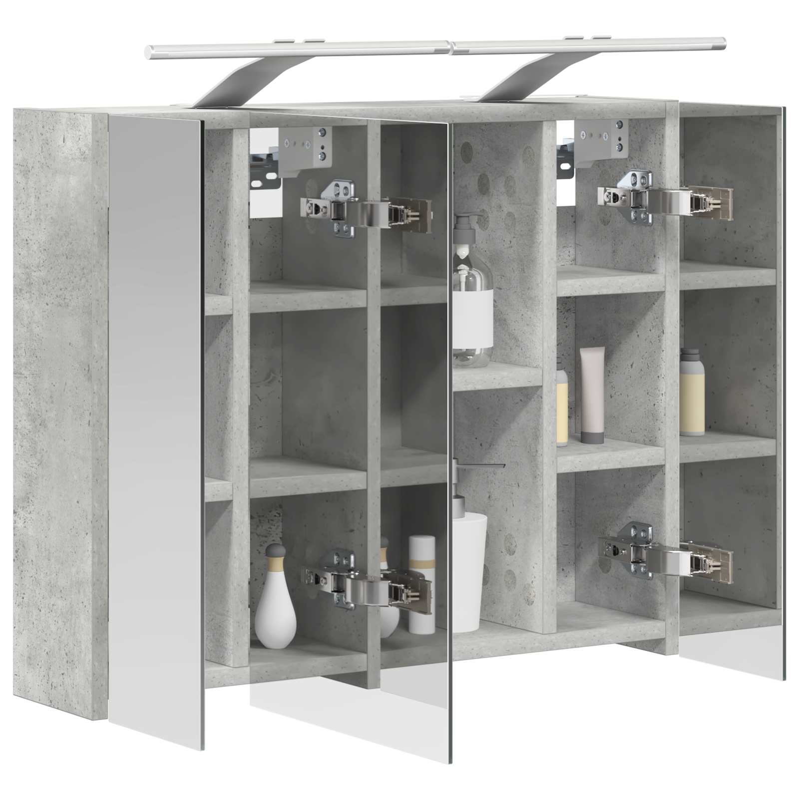 Vannas istabas spoguļskapītis Betona pelēks 60 x 14,5 x 50 cm