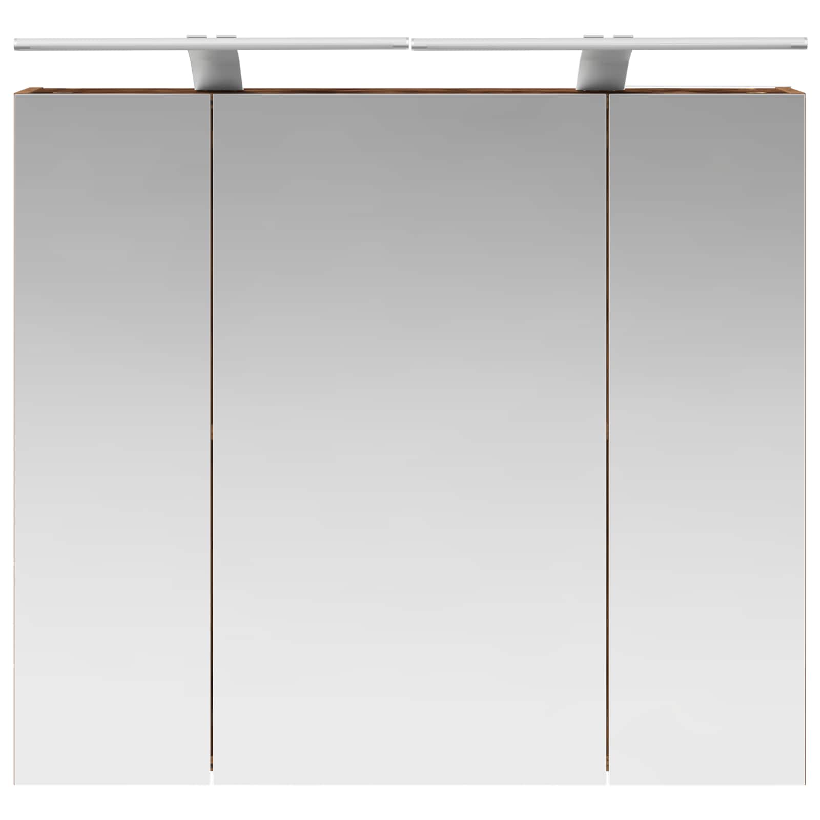 Vannas istabas spoguļskapītis, vecs koks, 80 x 14.5 x 70 cm