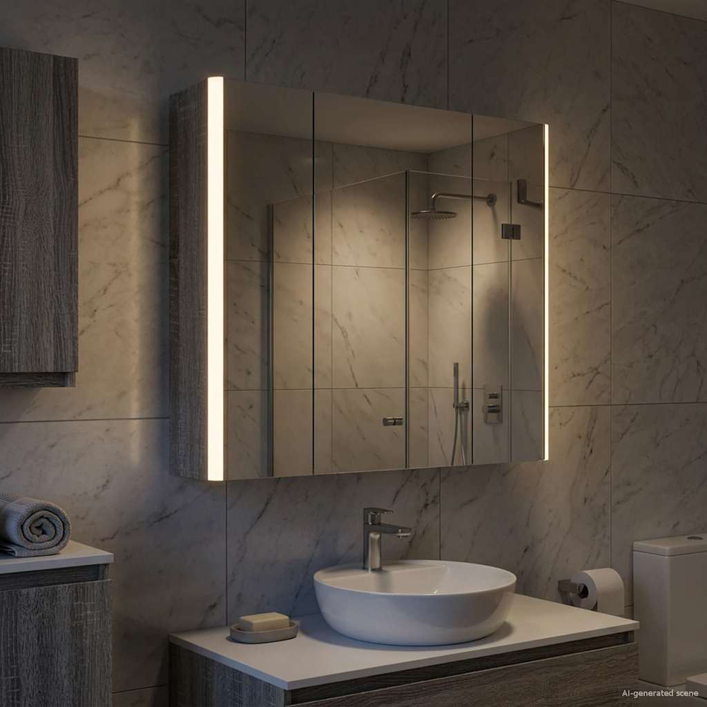 Vonios veidrodžio spinta Pilkas Sonoma 63,5 x 15,5 x 60,5 cm