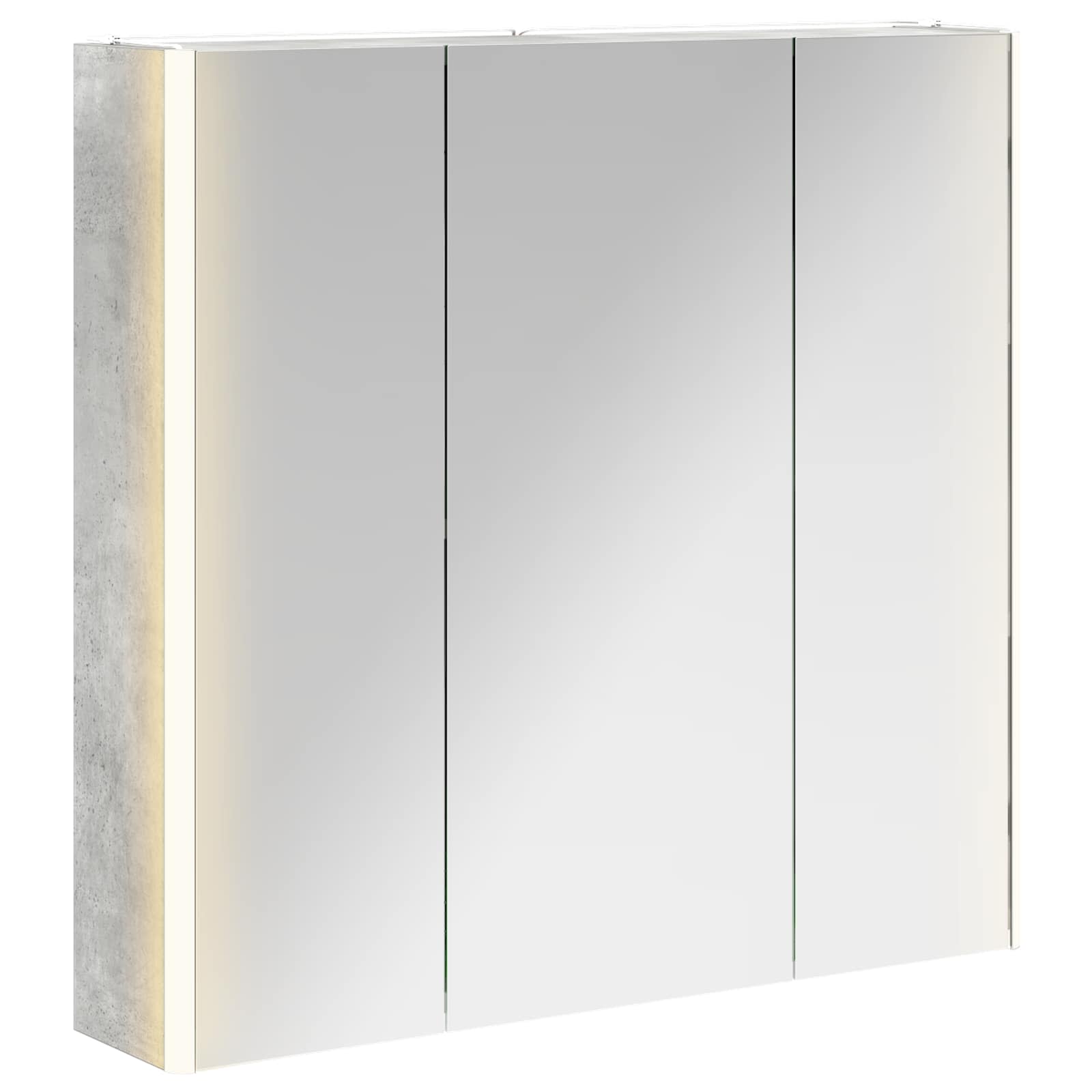 Vonios veidrodžio spinta Betono pilka 73.5 x 15.5 x 70 cm