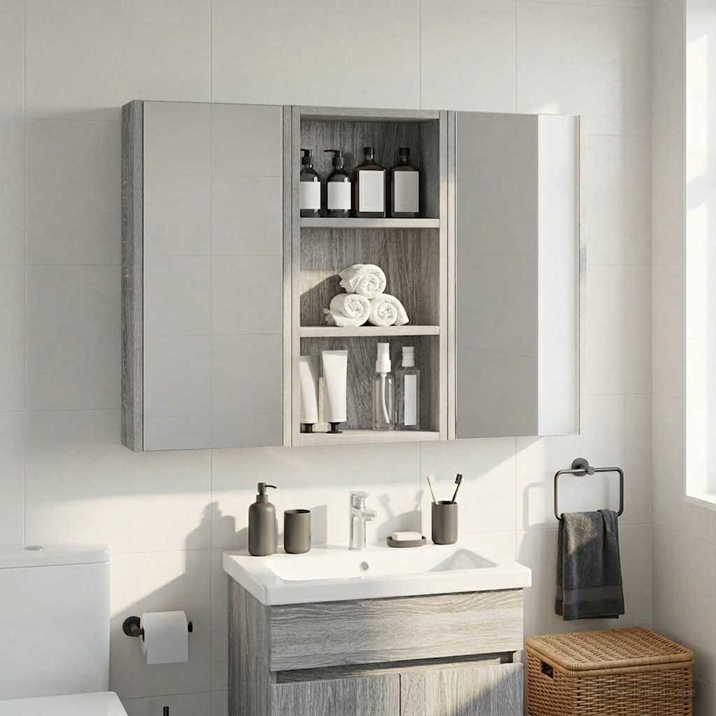 Vonios sieninė spintelė Pilka Sonoma 30 x 10 x 60,5 cm