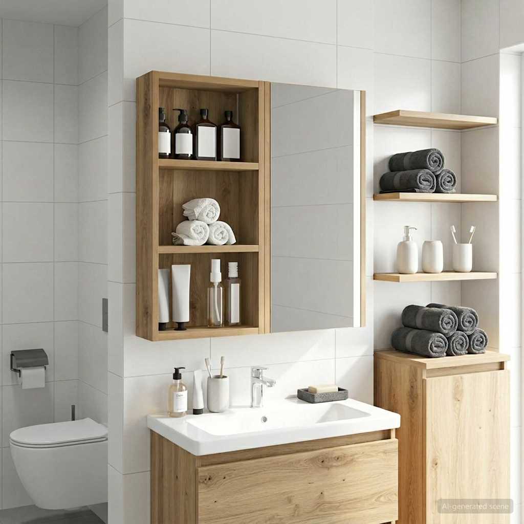 Vannas istabas sienas skapis Ozols 30 x 10 x 60,5 cm