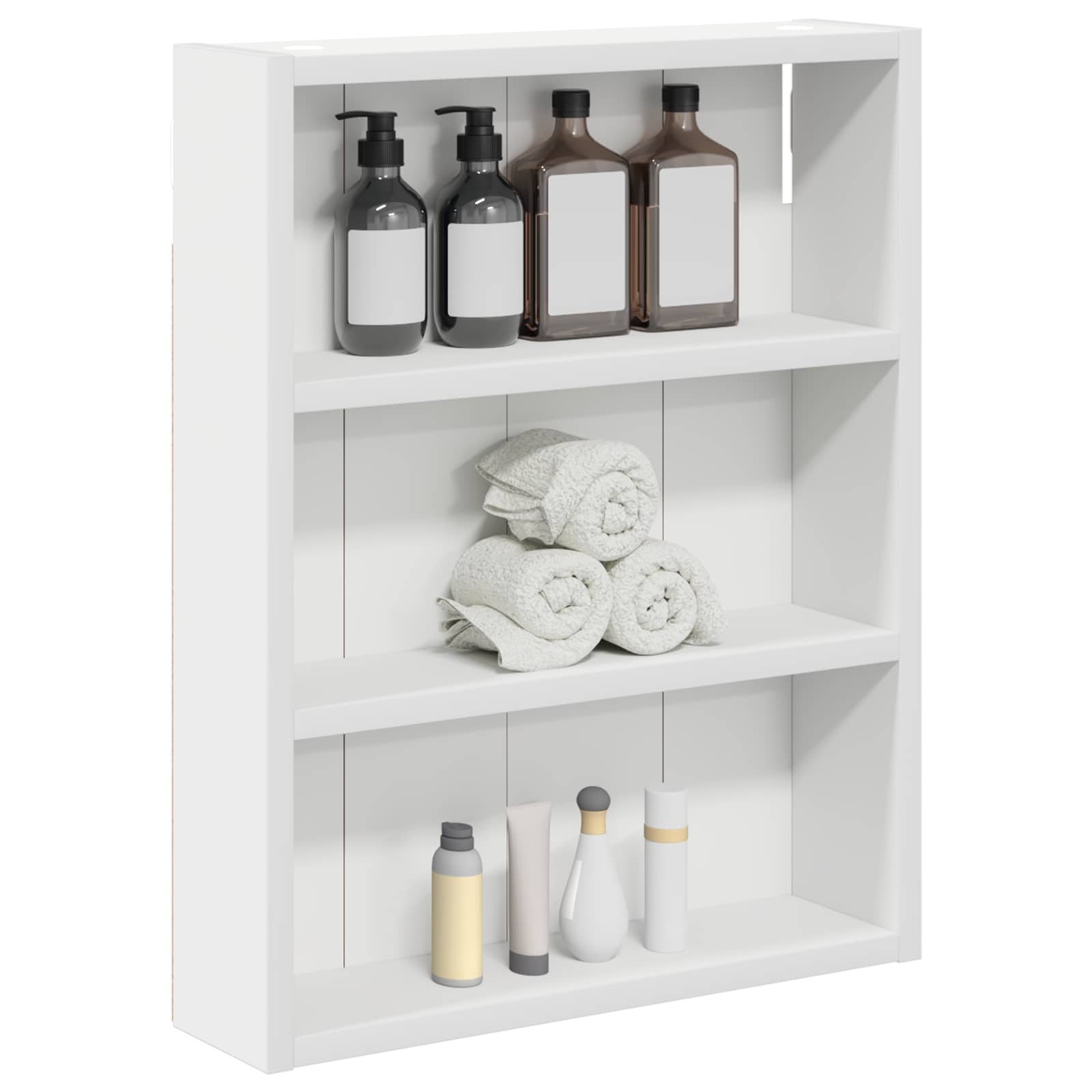 Vannas istabas sienas skapītis Balts 40 x 10 x 50 cm Inženierijas koks