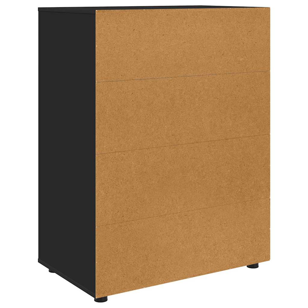 Saugojimo spintos Juoda 80 x 48 x 105 cm Apdirbta mediena