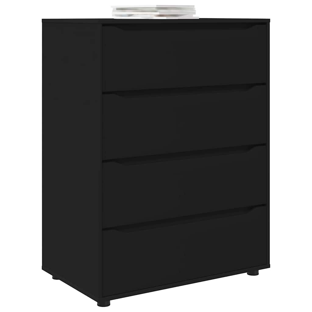 Saugojimo spintos Juoda 80 x 48 x 105 cm Apdirbta mediena