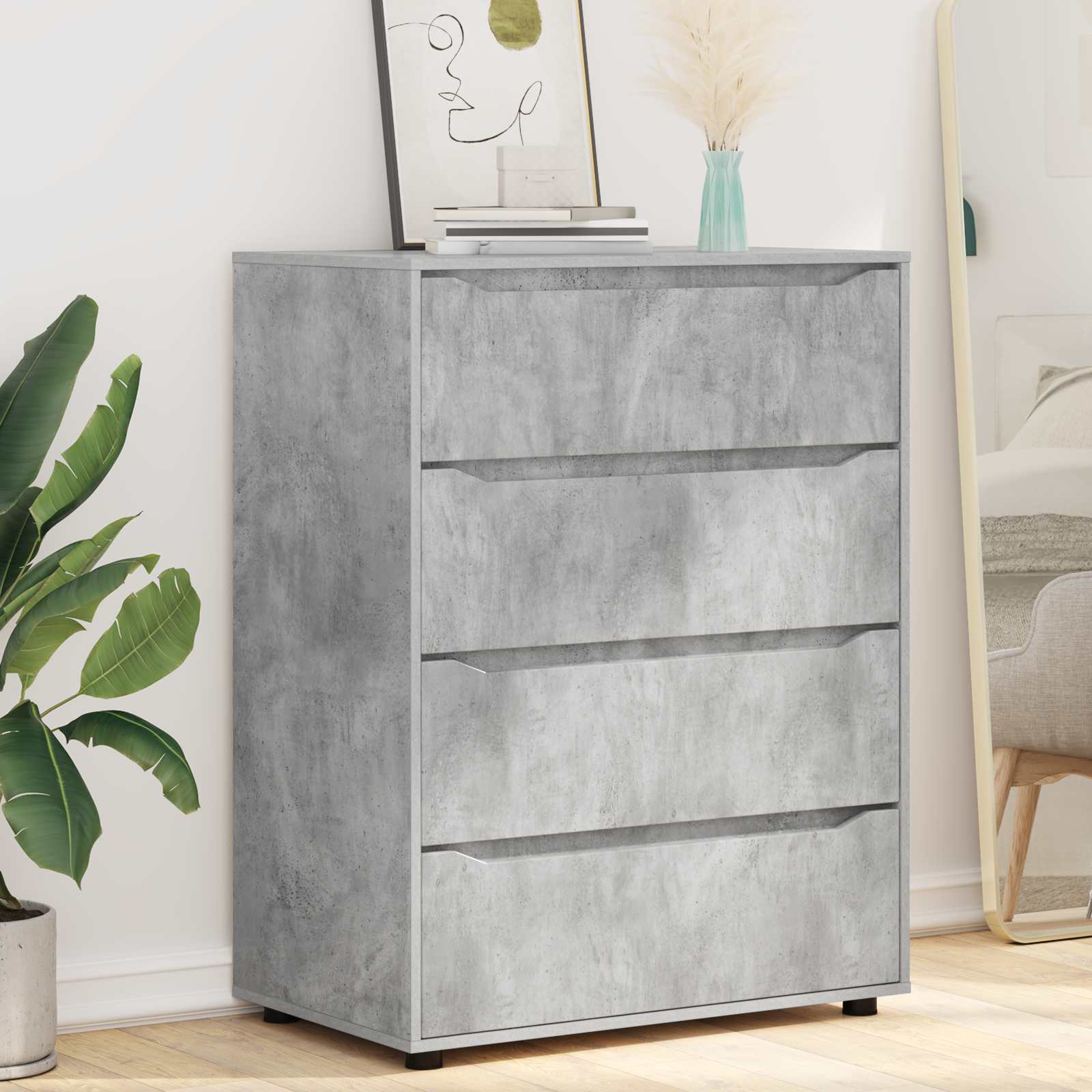 Saugojimo spintos Betono pilka 80 x 48 x 105 cm