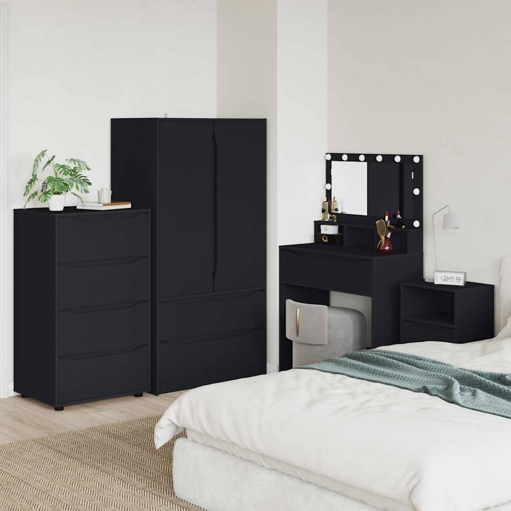 Saugojimo spintos Juoda 60 x 48 x 105 cm Apdirbta mediena