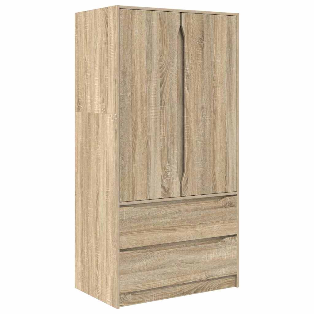 Bathroom Cabinet with Drawer Sonoma Oak 79.5 x 49 x 156 cm