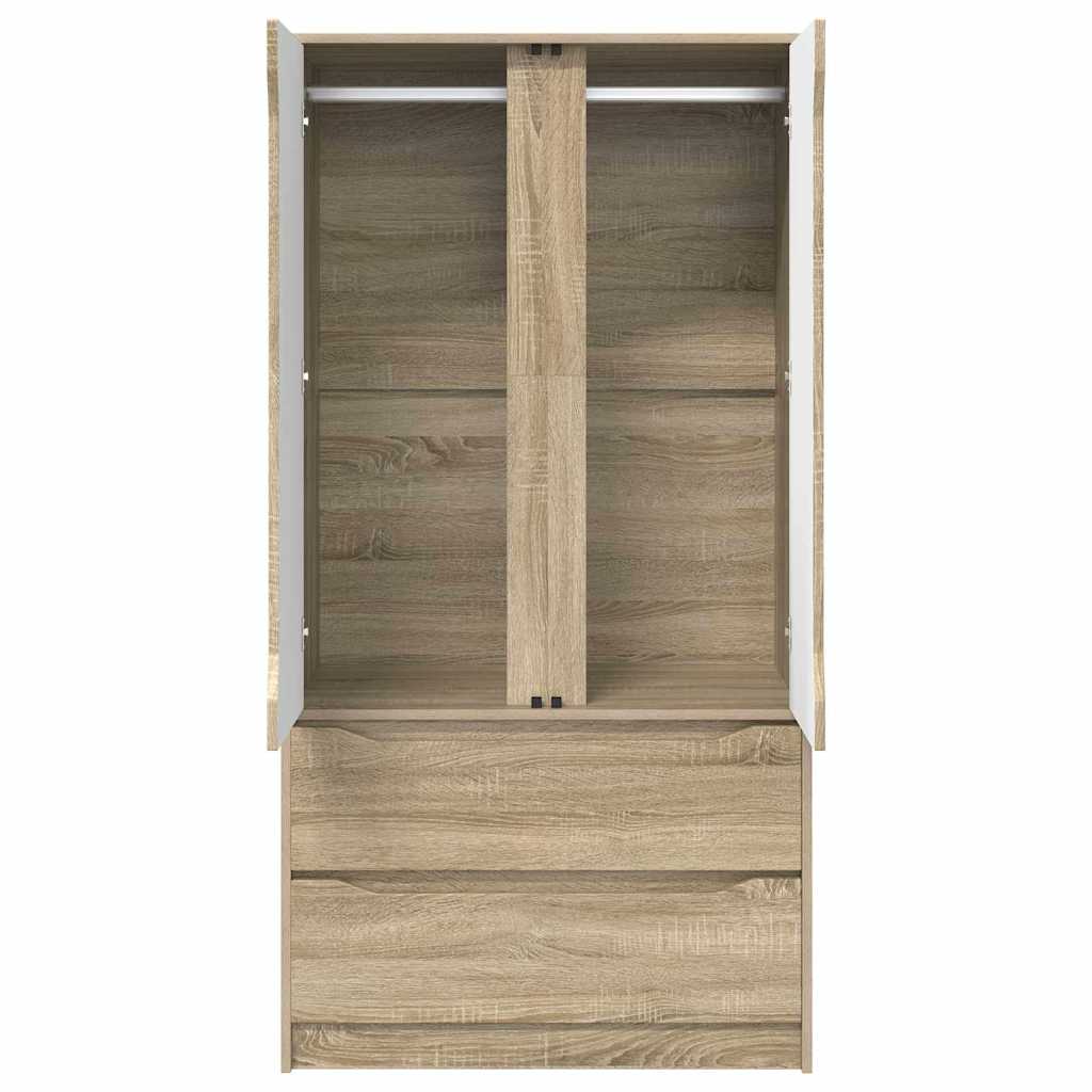 Bathroom Cabinet with Drawer Sonoma Oak 79.5 x 49 x 156 cm