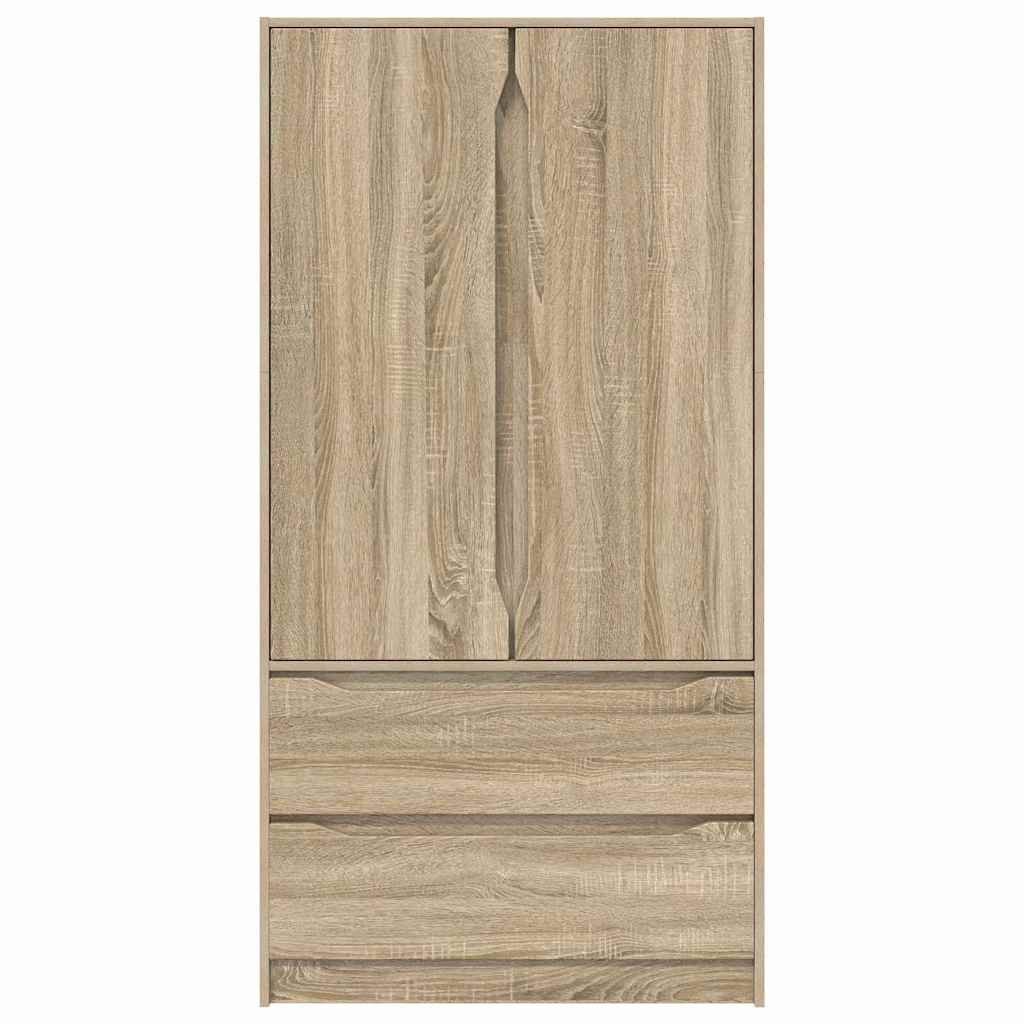 Bathroom Cabinet with Drawer Sonoma Oak 79.5 x 49 x 156 cm
