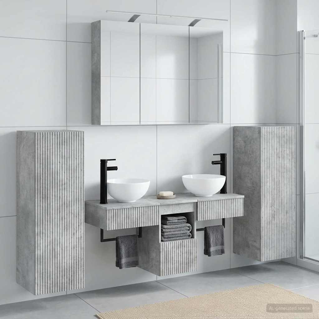 Vonios baldų rinkinys 6 pcs Betono pilka