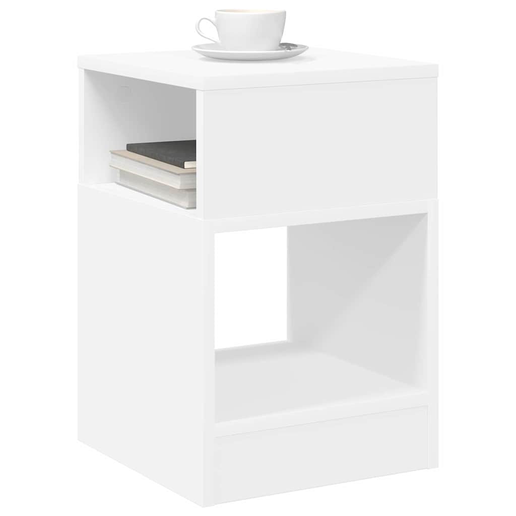 Žurnalinis staliukas 2 pcs Balta 30,5 x 30 x 45 cm
