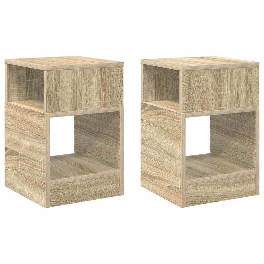 Žurnalinis staliukas 2 pcs Sonoma ąžuolas 30,5 x 30 x 45 cm