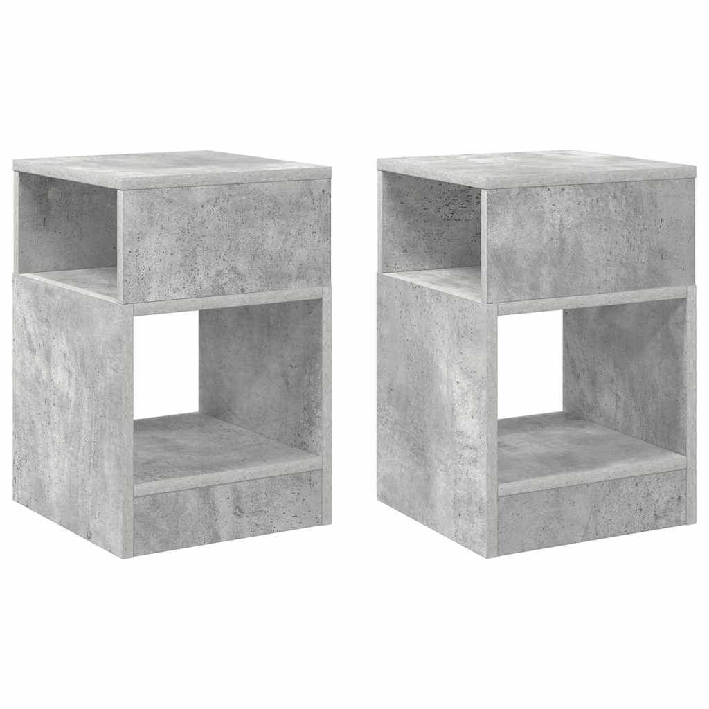 Žurnalinis staliukas 2 pcs Betono pilka 30,5 x 30 x 45 cm
