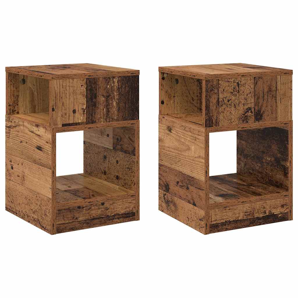 Žurnalinis staliukas 2 pcs Senas medis 30,5 x 30 x 45 cm