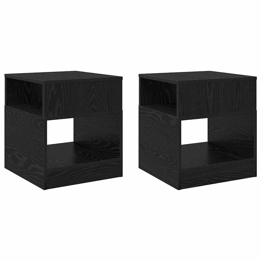 Žurnalinis staliukas 2 pcs Juodas ąžuolas 40,5 x 40 x 45 cm