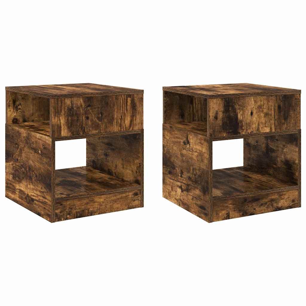 Žurnalinis staliukas 2 pcs Rūkyta ąžuolas 40,5 x 40 x 45 cm