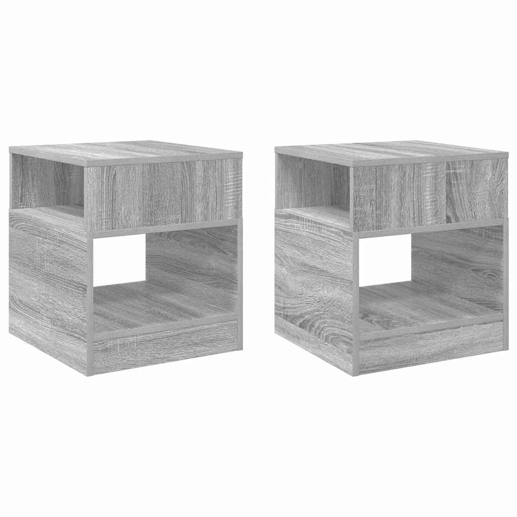 Žurnalinis staliukas 2 pcs Pilkas Sonoma 40,5 x 40 x 45 cm