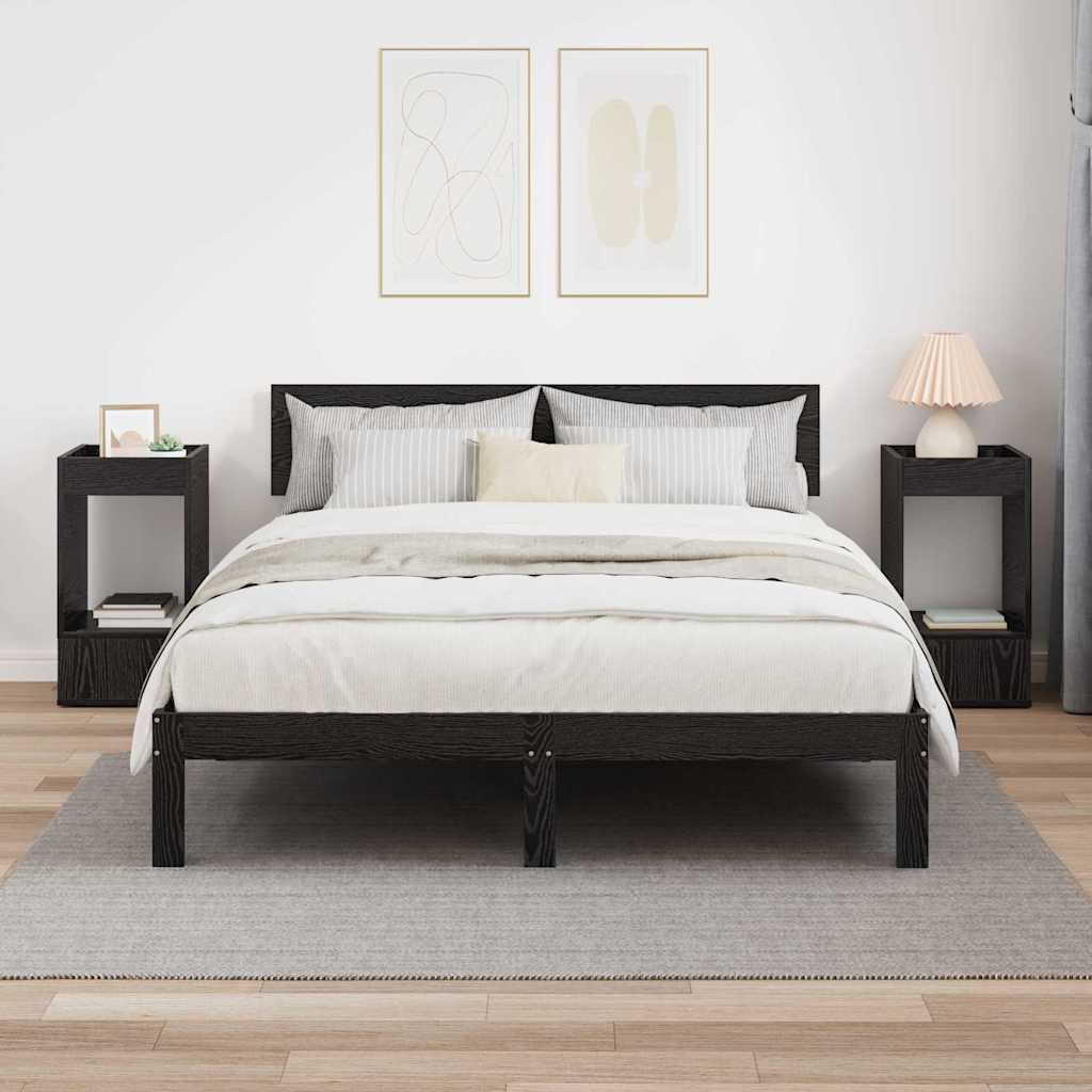 Coffee table 2 pcs Black oak 30 x 30 x 56 cm