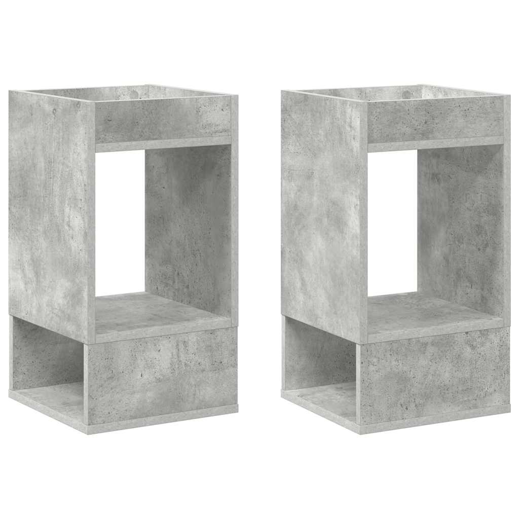 Žurnalinis staliukas 2 pcs Betono pilka 30 x 30 x 56 cm