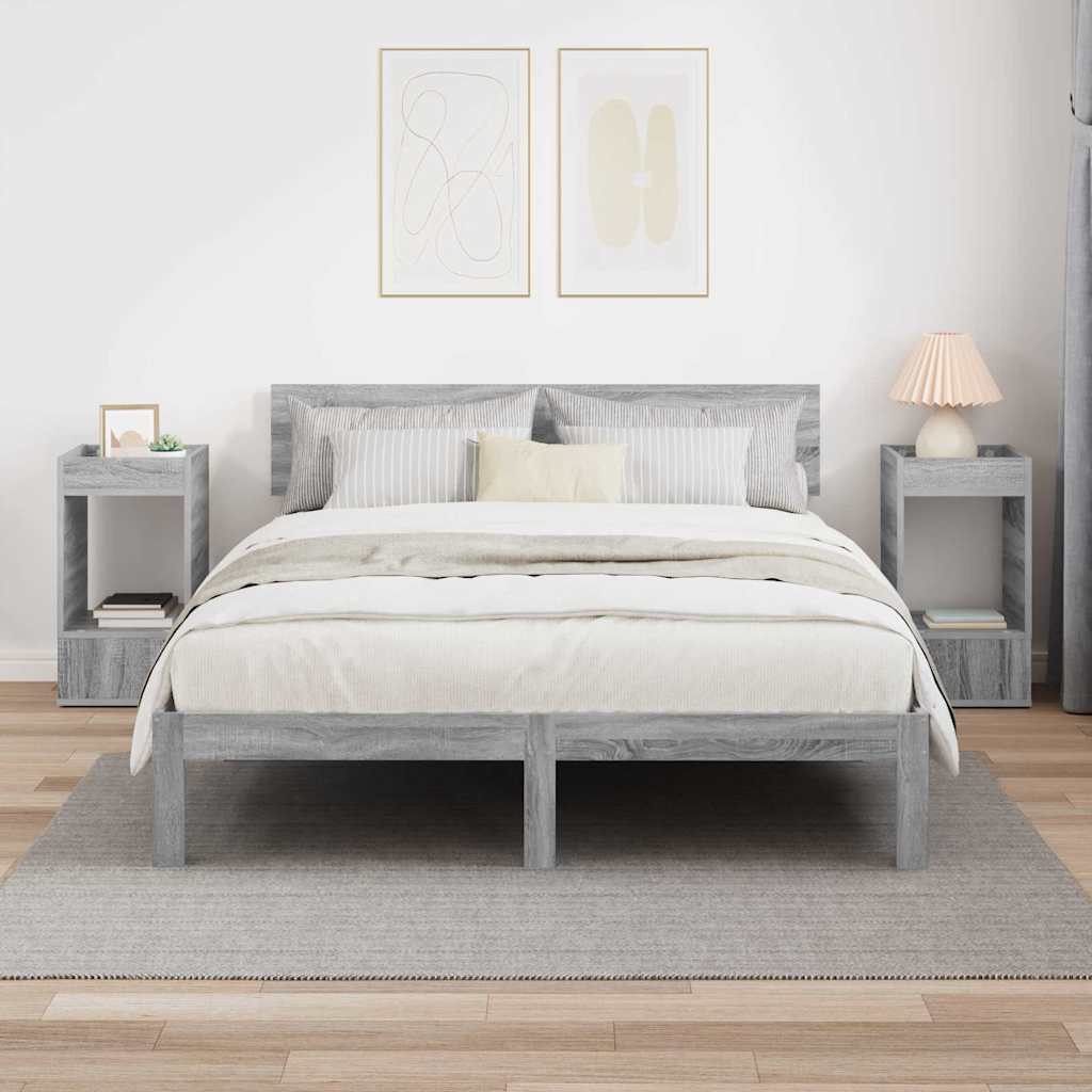 End Table 2 pcs Gray Sonoma 30 x 30 x 56 cm