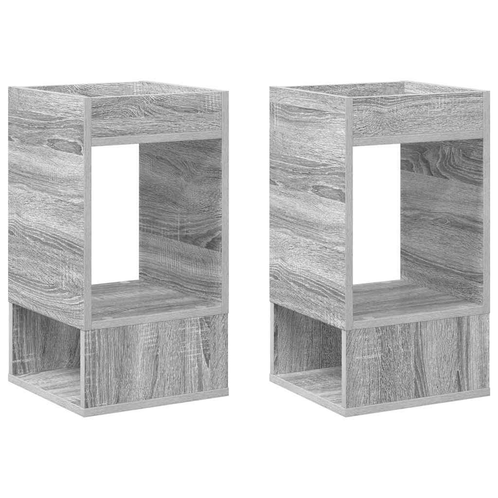 End Table 2 pcs Gray Sonoma 30 x 30 x 56 cm