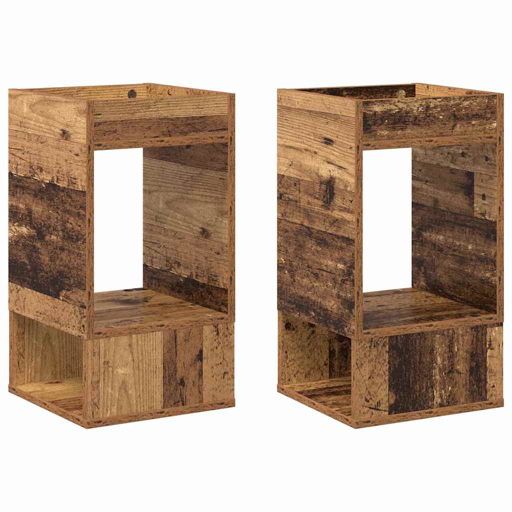 Žurnalinis staliukas 2 pcs Senas medis 30 x 30 x 56 cm