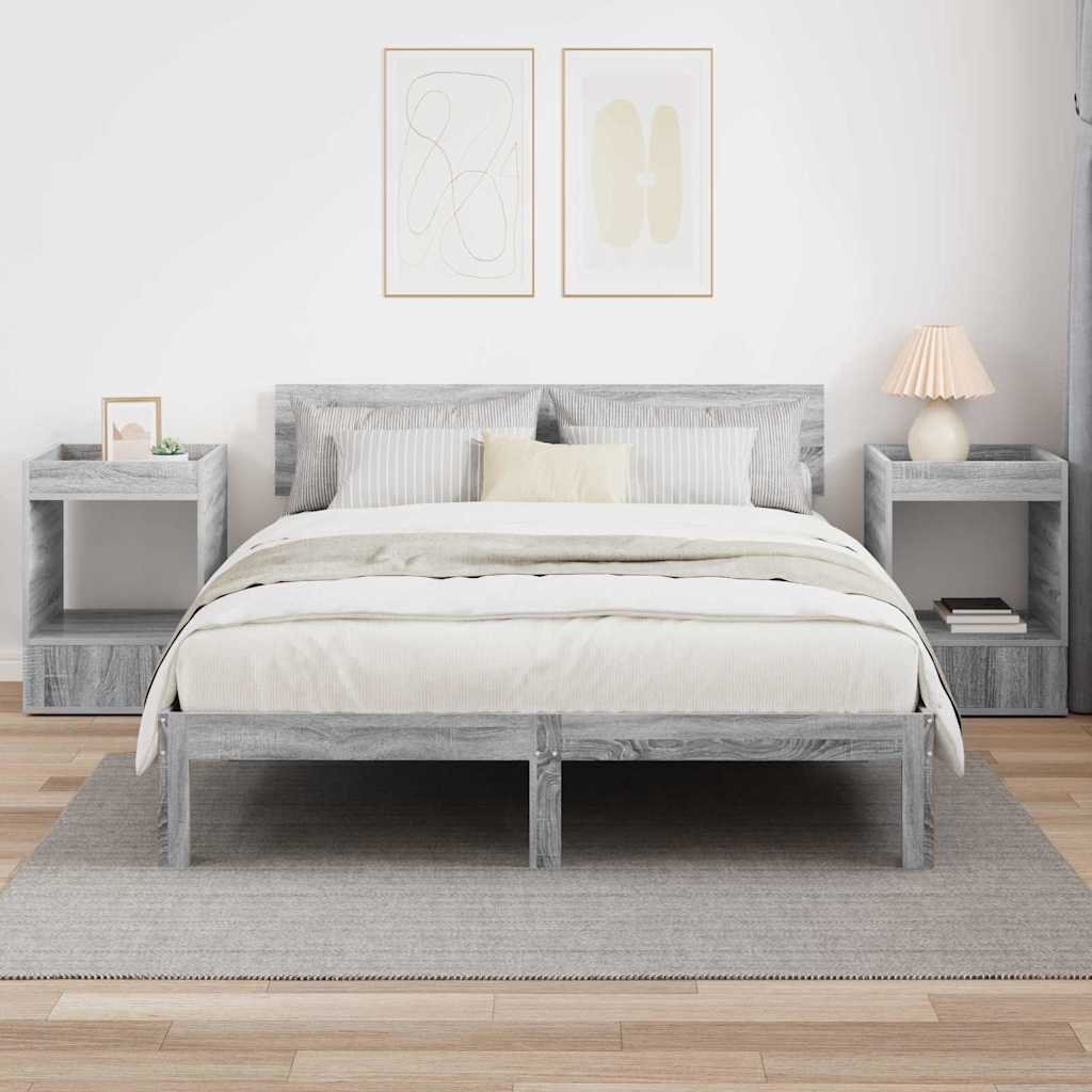 Žurnalinis staliukas 2 pcs Pilkas Sonoma 40 x 40 x 56 cm