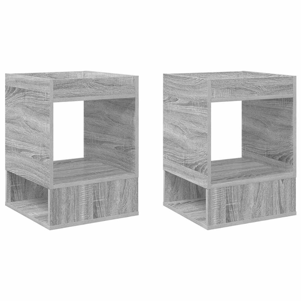 Žurnalinis staliukas 2 pcs Pilkas Sonoma 40 x 40 x 56 cm