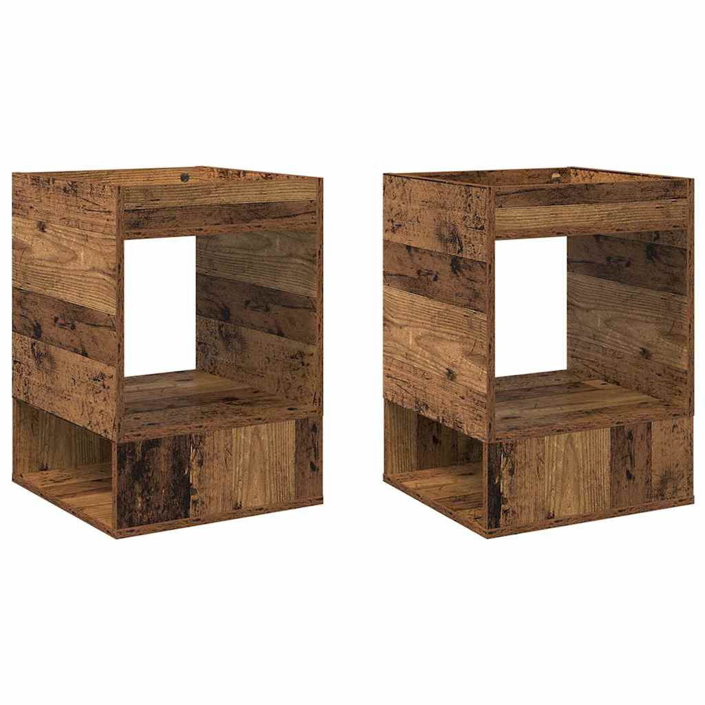 Žurnalinis staliukas 2 pcs Senas medis 40 x 40 x 56 cm