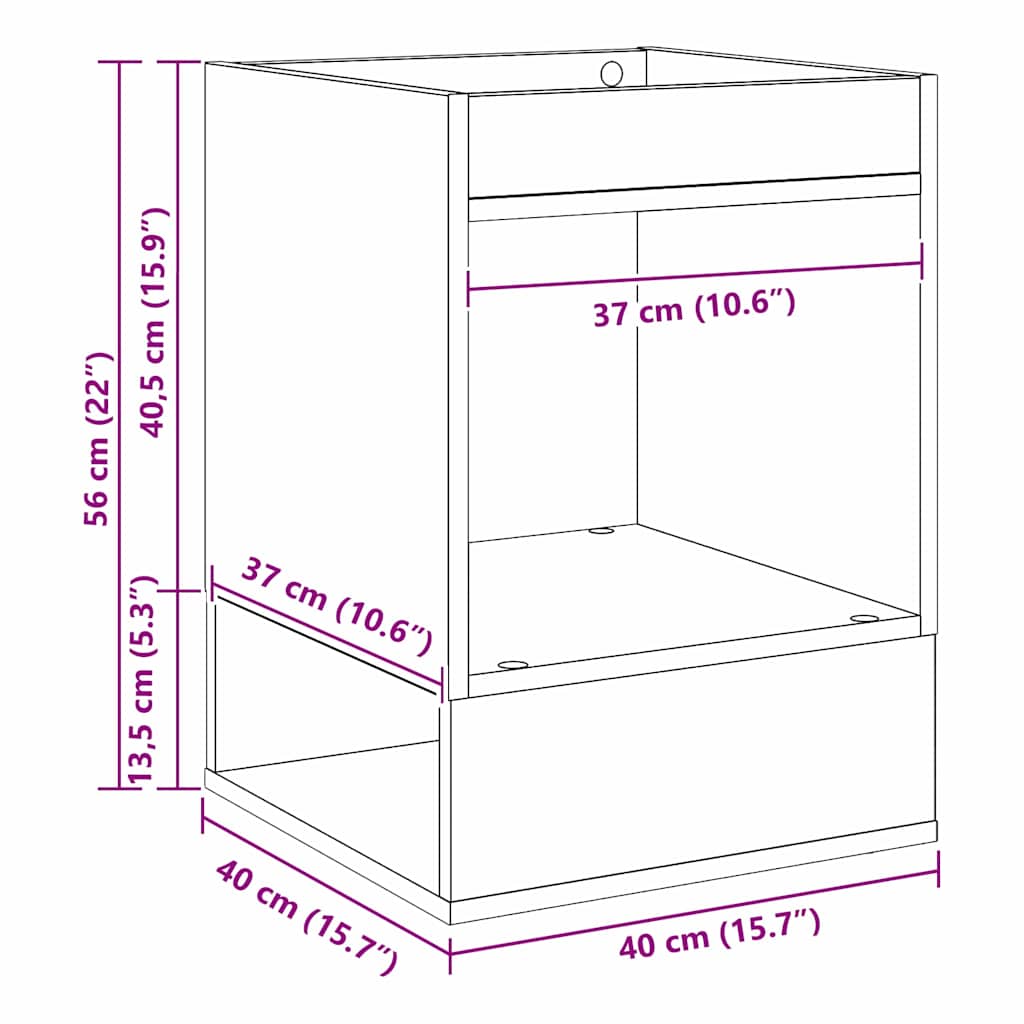 Žurnalinis staliukas Amatininkų ąžuolas 40 x 40 x 56 cm