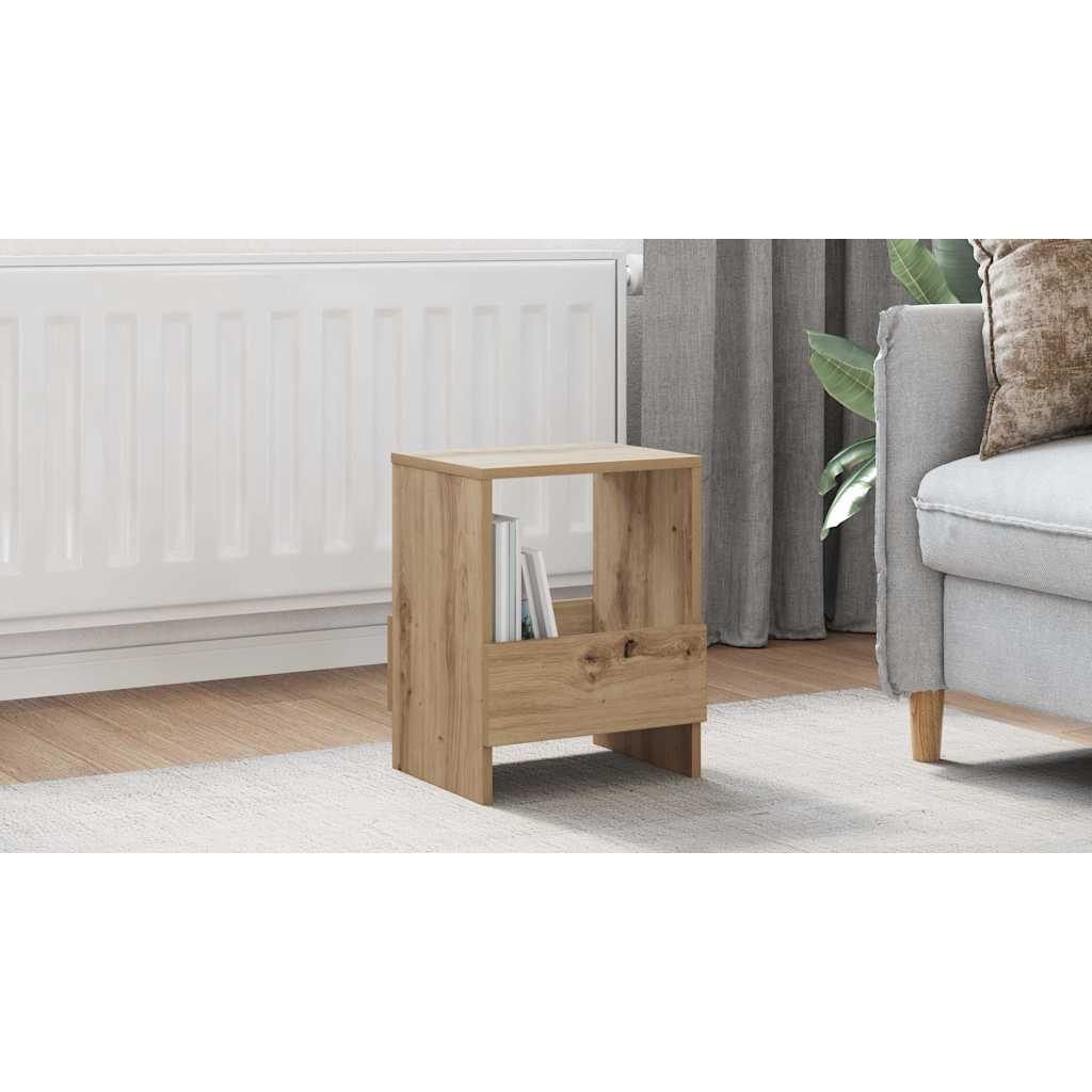 Magazine rack Artisanal oak 35 x 30 x 45 cm