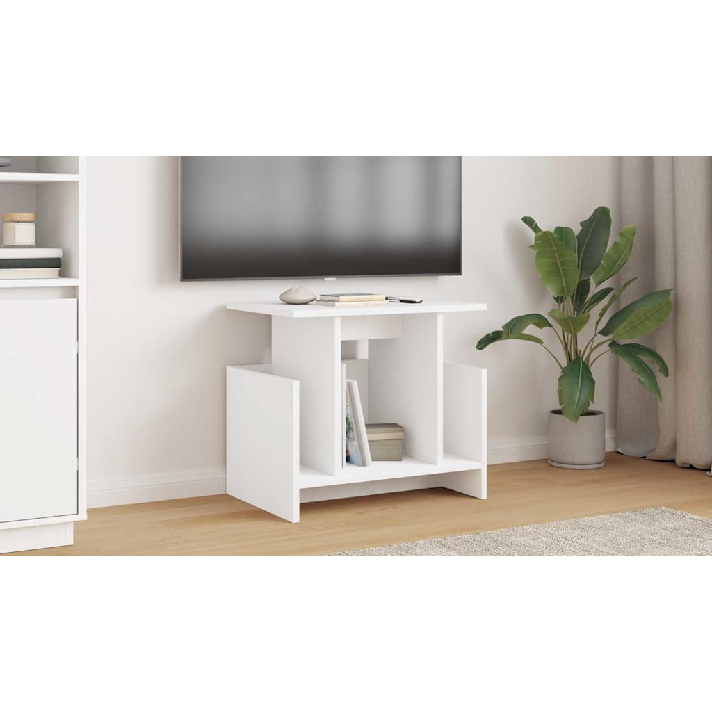 TV statīvs Balts 50 x 35 x 45 cm Apstrādāta koksne